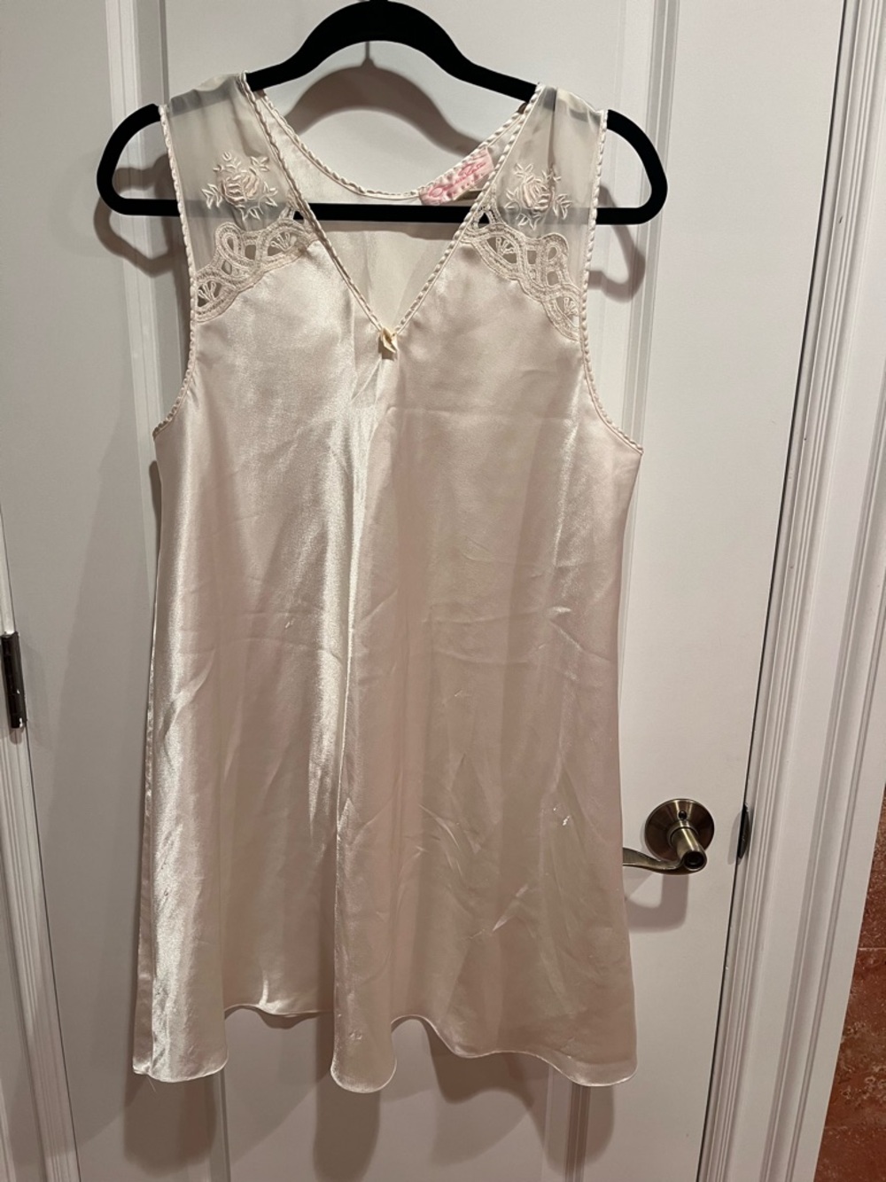 Vintage Oscar de la Renta pink label nightgown lingerie nightie negligée'
Med